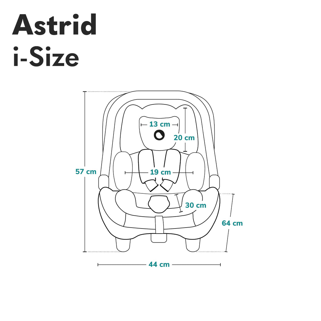 Lionelo ASTRID i-Size Babyschale | Reboarder mit Dri-Seat & Seitenschutz (40–87 cm)