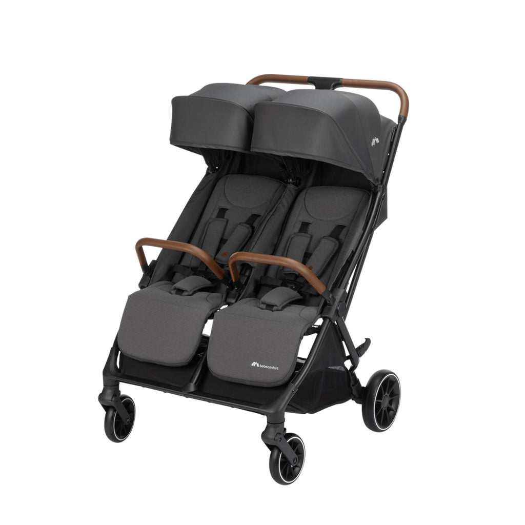 Bebeconfort Mane Duo Geschwisterwagen | Autom. Klappsystem & Liegeposition | Bis 22 kg