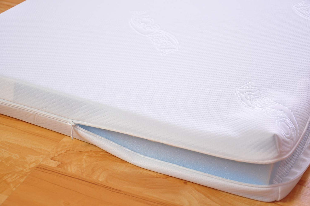 Marsell Baby Gitterbett mit Aloe Vera Matratze | Höhenverstellbar & Umbaubar | Weiß