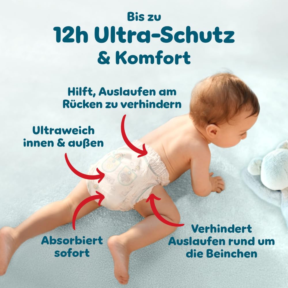 Pampers Premium Protection Pants Größe 5, 144 Windeln, 11kg-17kg, mit 360°