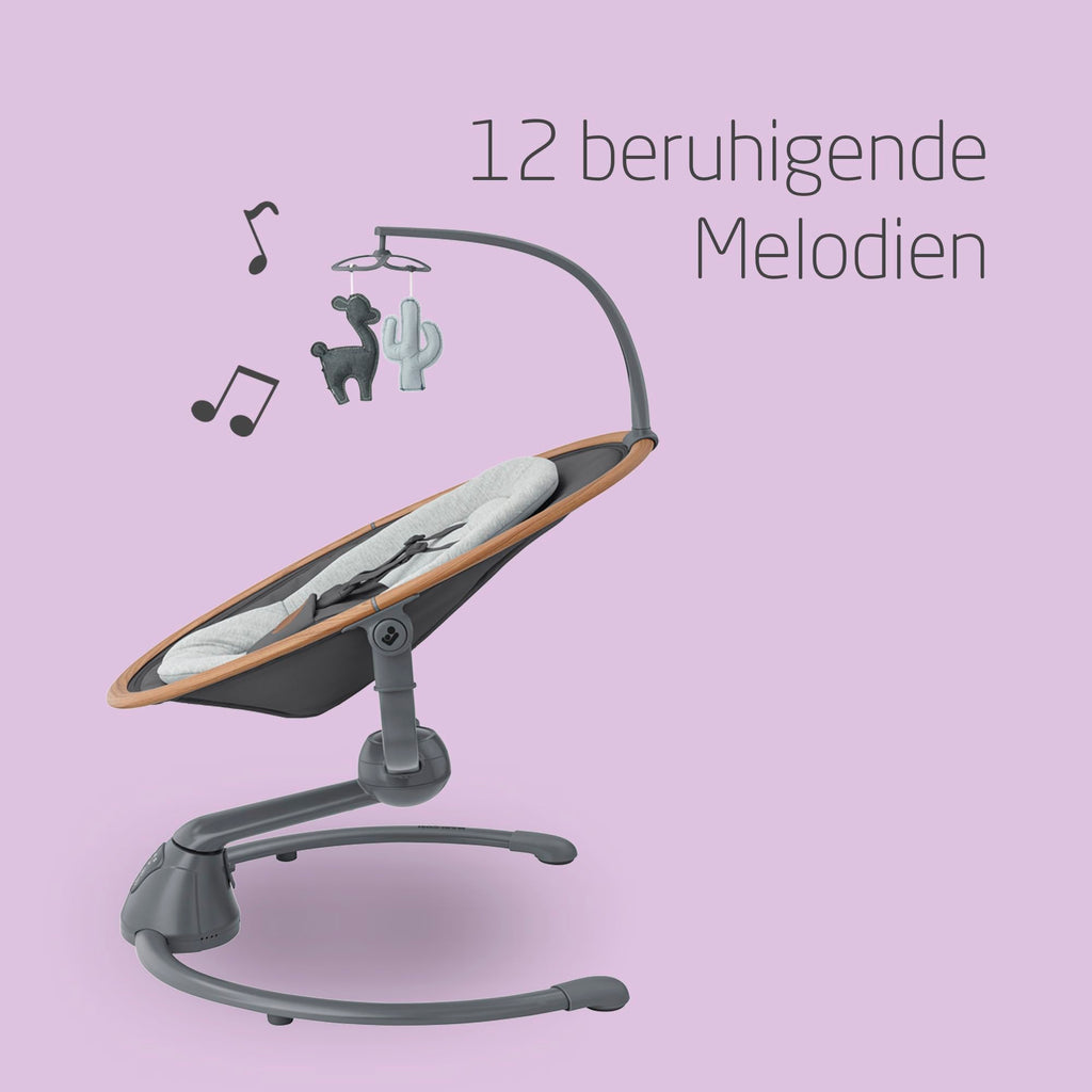 Maxi-Cosi Cassia Babywippe Elektrisch | 360° Drehung & Auto-Modus | Essential Graphite