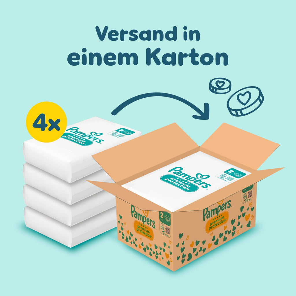 Pampers Premium Protection Gr.  2 (248 Stk.) – 4-8 kg | Jahresvorrat