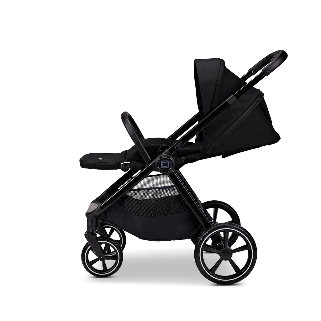 MOON Kombikinderwagen Aura onyx/melange