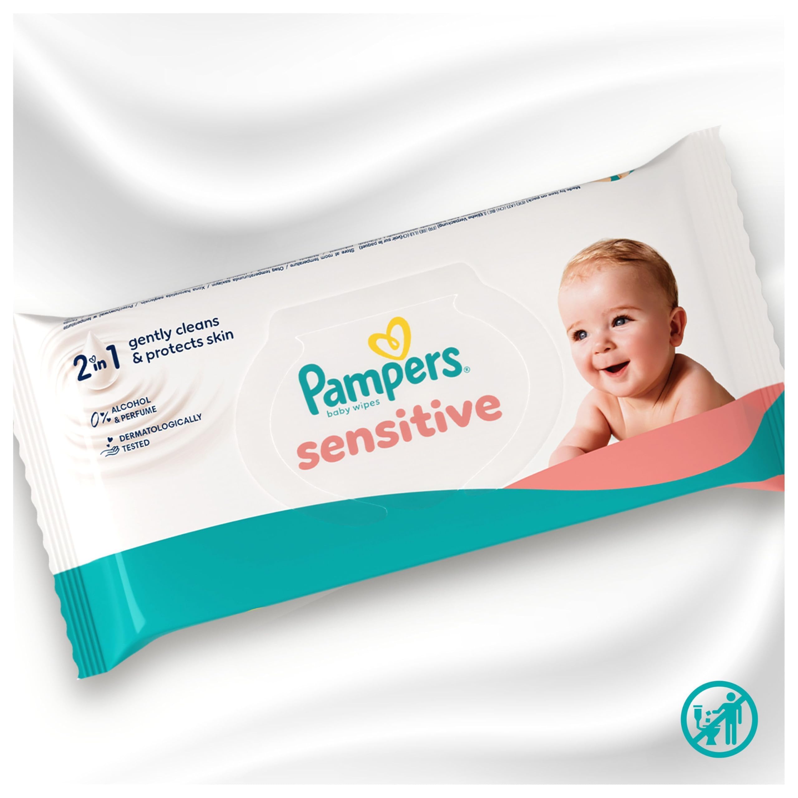Pampers Sensitive Feuchttücher (1200 Stk.) – 15x80 | 2-in-1 Schutz