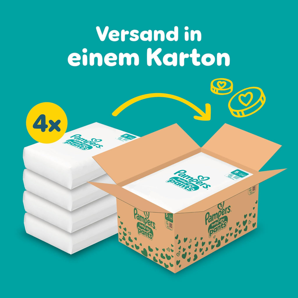 Pampers Baby-Dry Pants Größe 5, 180 Stück, 11-17 kg, 360°