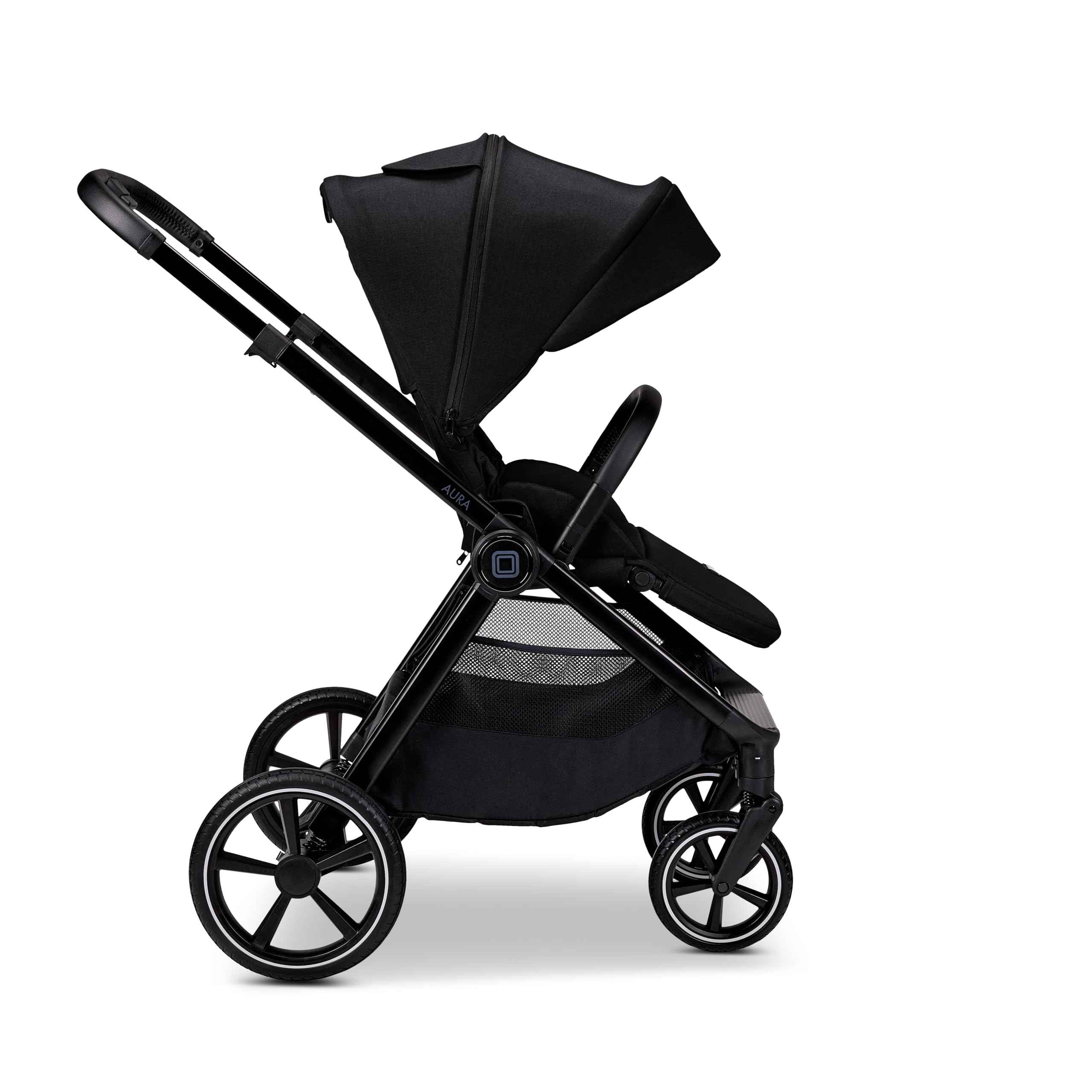 MOON Kombikinderwagen Aura onyx/melange