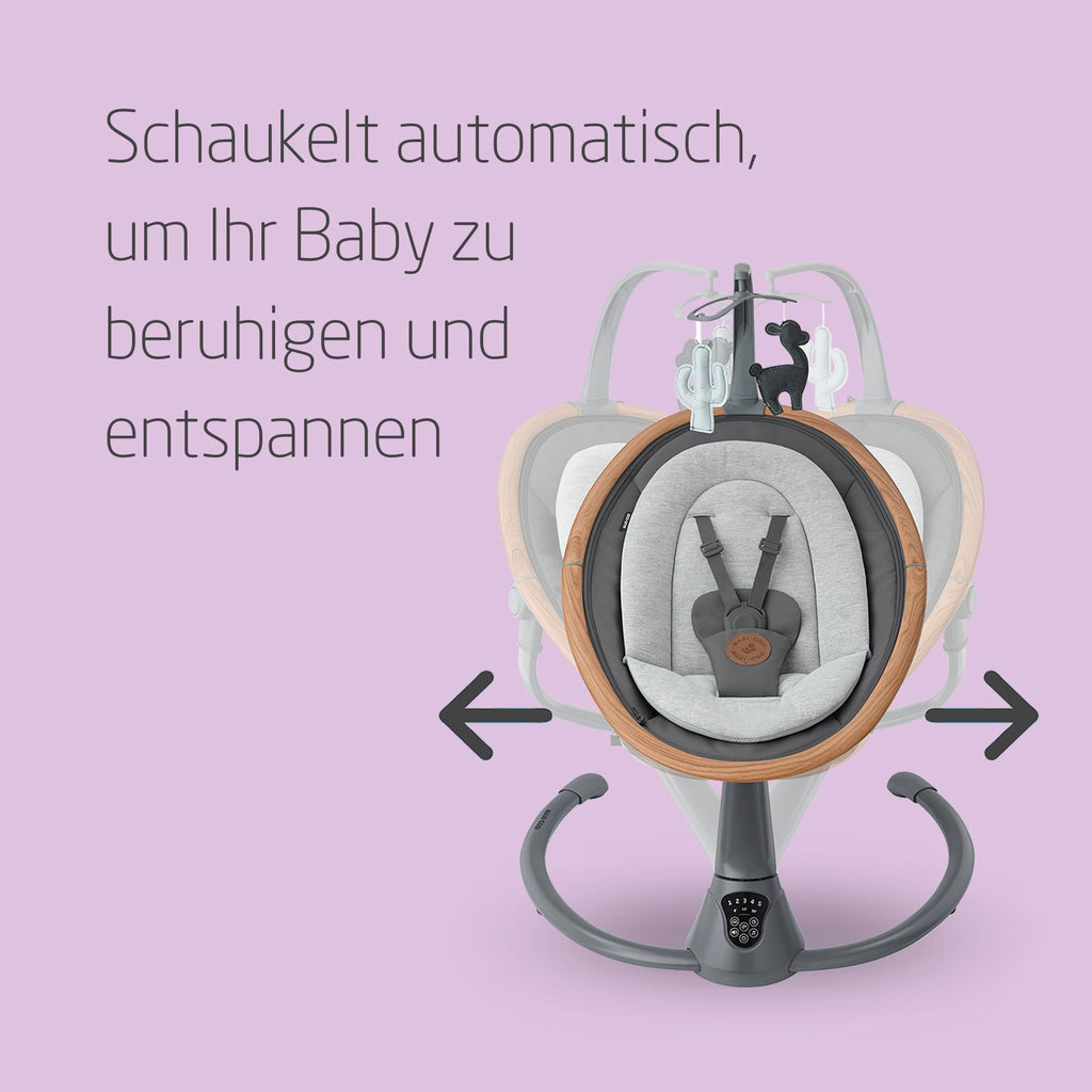 Maxi-Cosi Cassia Babywippe Elektrisch | 360° Drehung & Auto-Modus | Essential Graphite