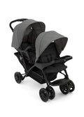 Graco Stadium Duo Geschwisterwagen | Auch mit 2 Babyschalen nutzbar | Bis 15 kg & Titanium