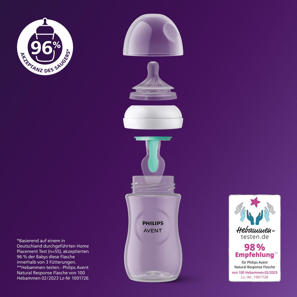 Philips AVENT Babyflaschen Geschenkset mit AirFree Ventil | 4-teilig & BPA-frei | 0-12 Monate