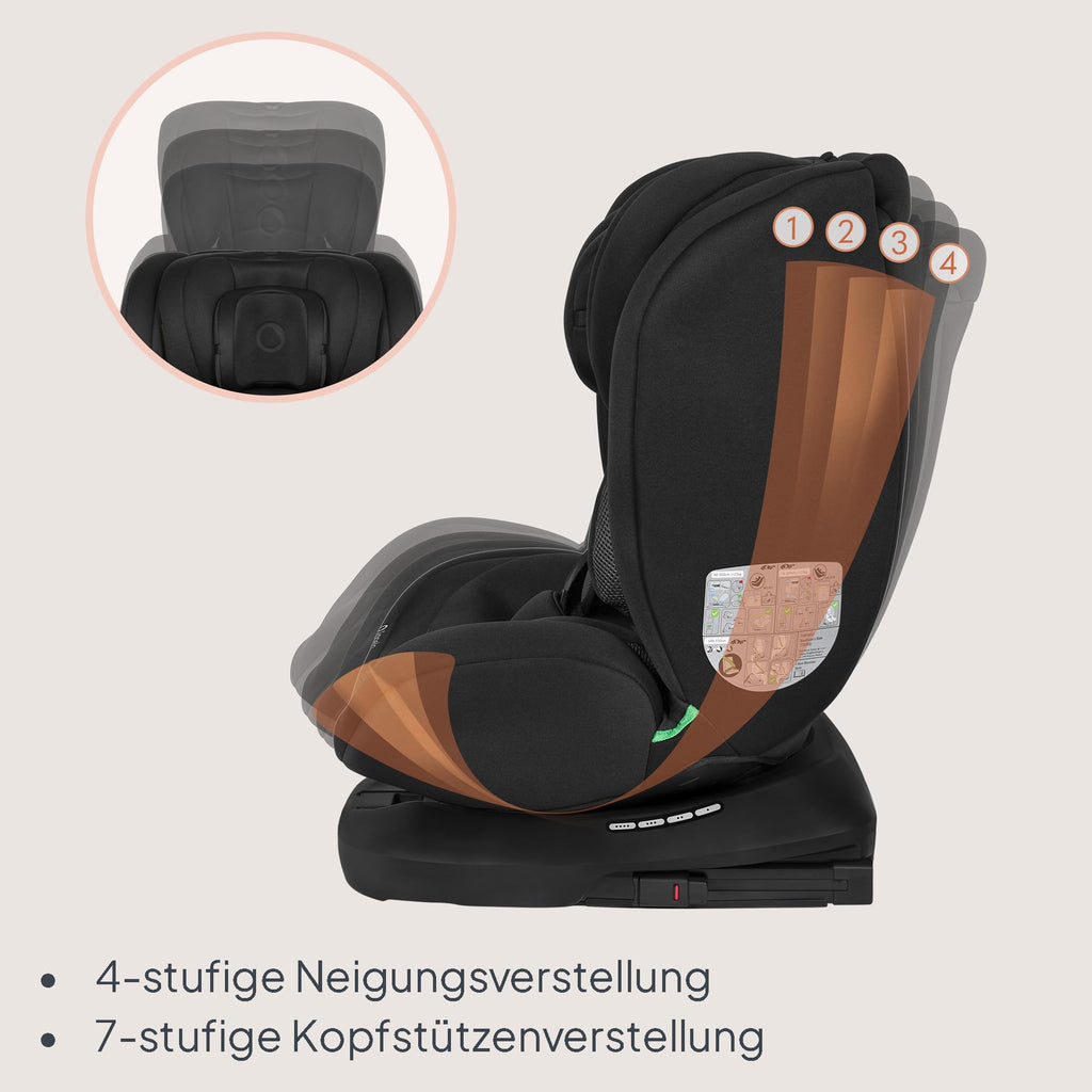 Lionelo Bastiaan i-Size | 360° drehbarer Kindersitz (40–150 cm, 0–12 Jahre)