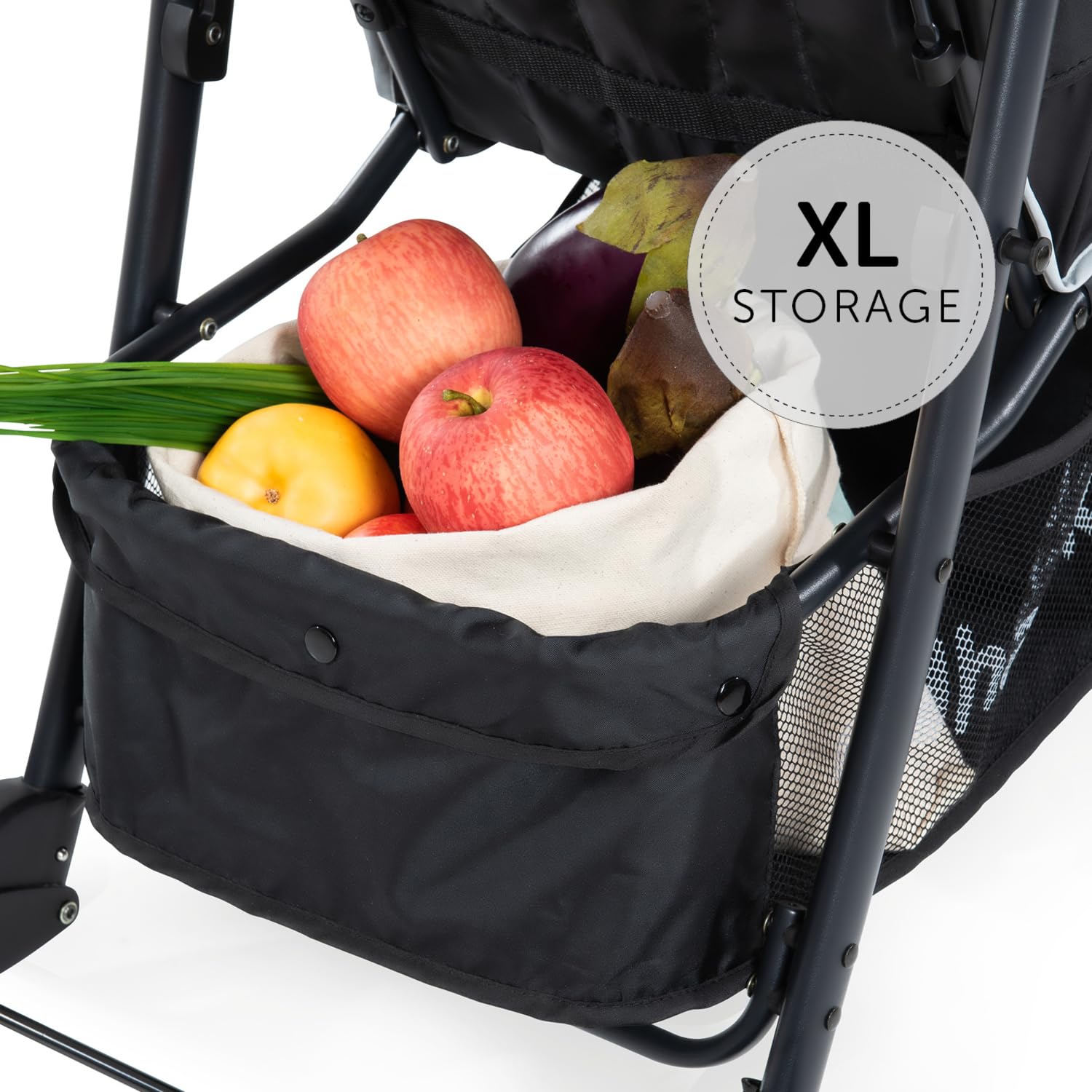 Hauck Shopper Neo II | Buggy bis 22 kg mit Liegefunktion & 2x Tablett | Schwarz Grau