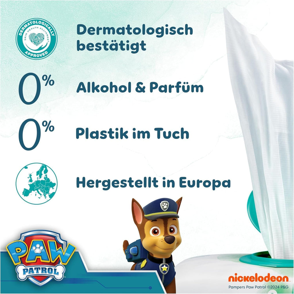 Pampers Harmonie Aqua Feuchttücher Paw Patrol (720 Stk.) – 15x48 | Limitiert