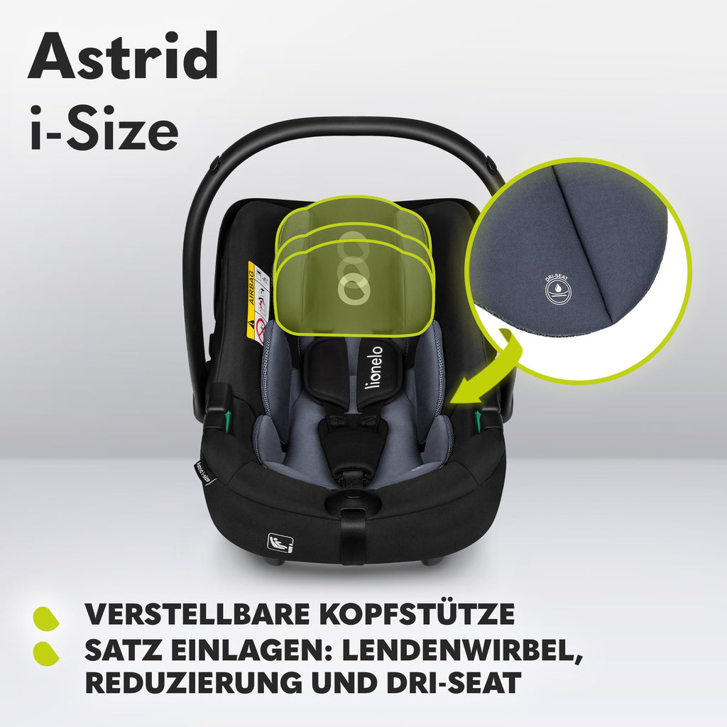 Lionelo ASTRID i-Size Babyschale | Reboarder mit Dri-Seat & Seitenschutz (40–87 cm)