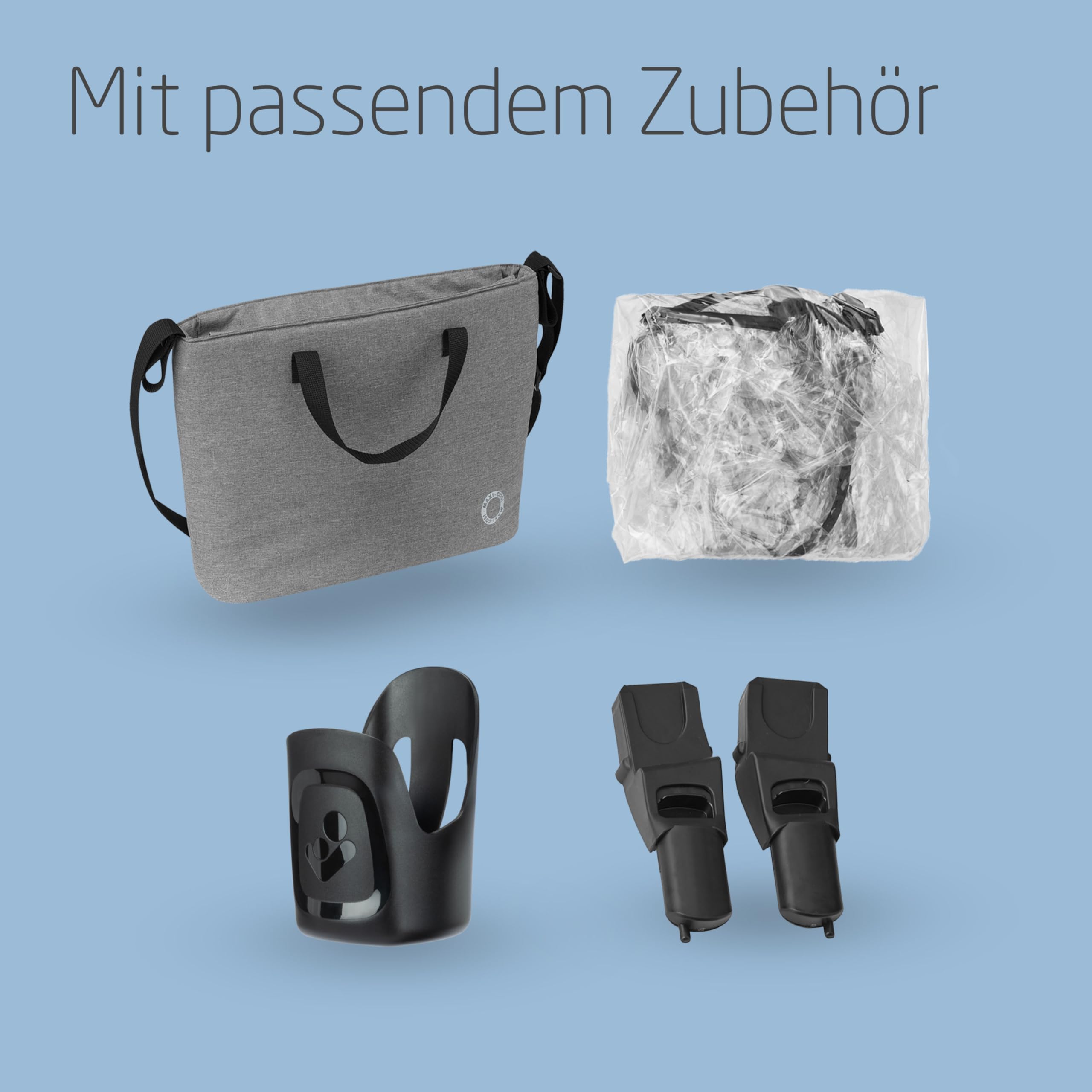 Maxi-Cosi Zelia Select Trio 3-in-1 | Inkl. CabrioFix S i-Size | Bis 22 kg & Grau