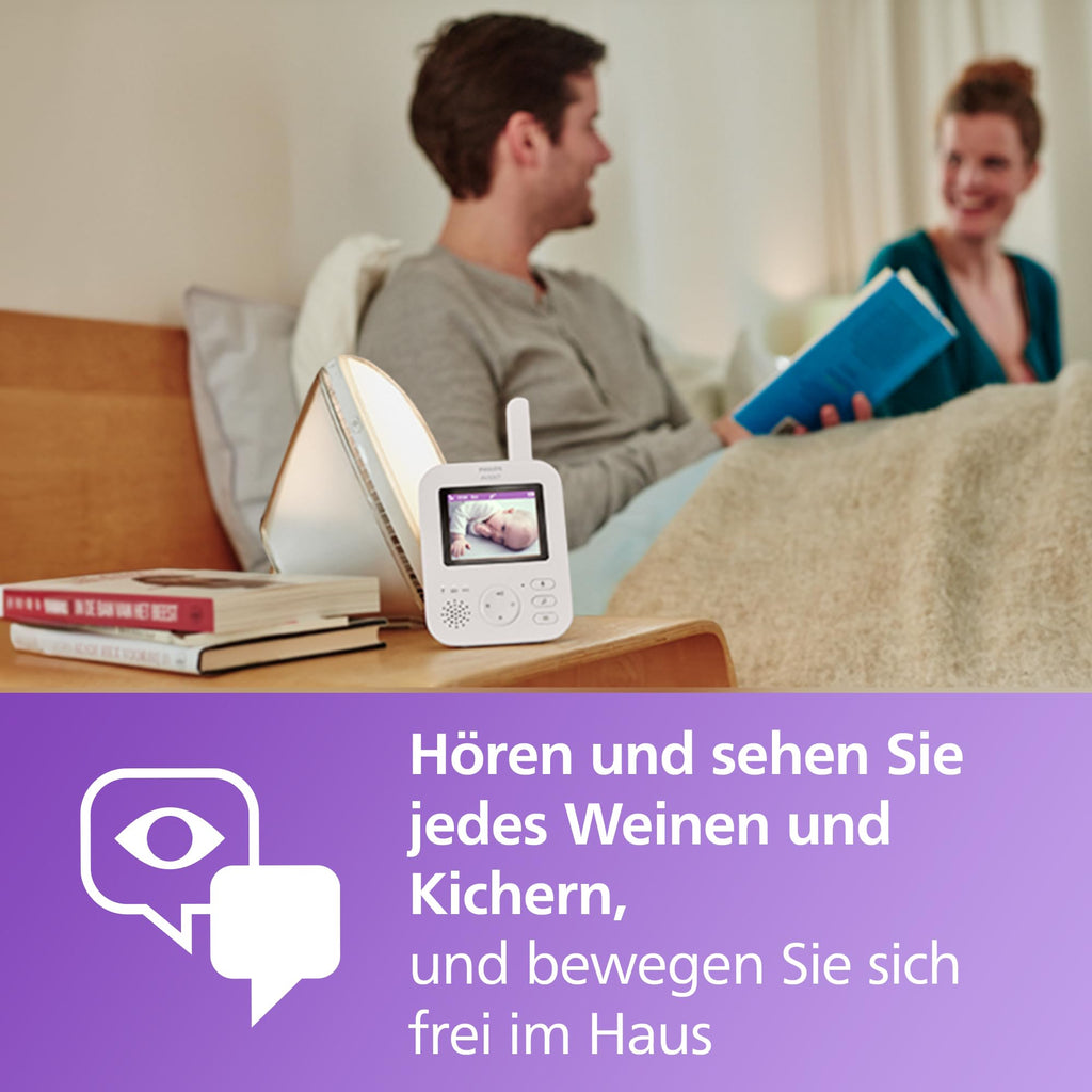 Philips AVENT Babyphone Advanced SCD881/26 | DEKRA-Zertifiziert & 2,8" Display | 2x Zoom