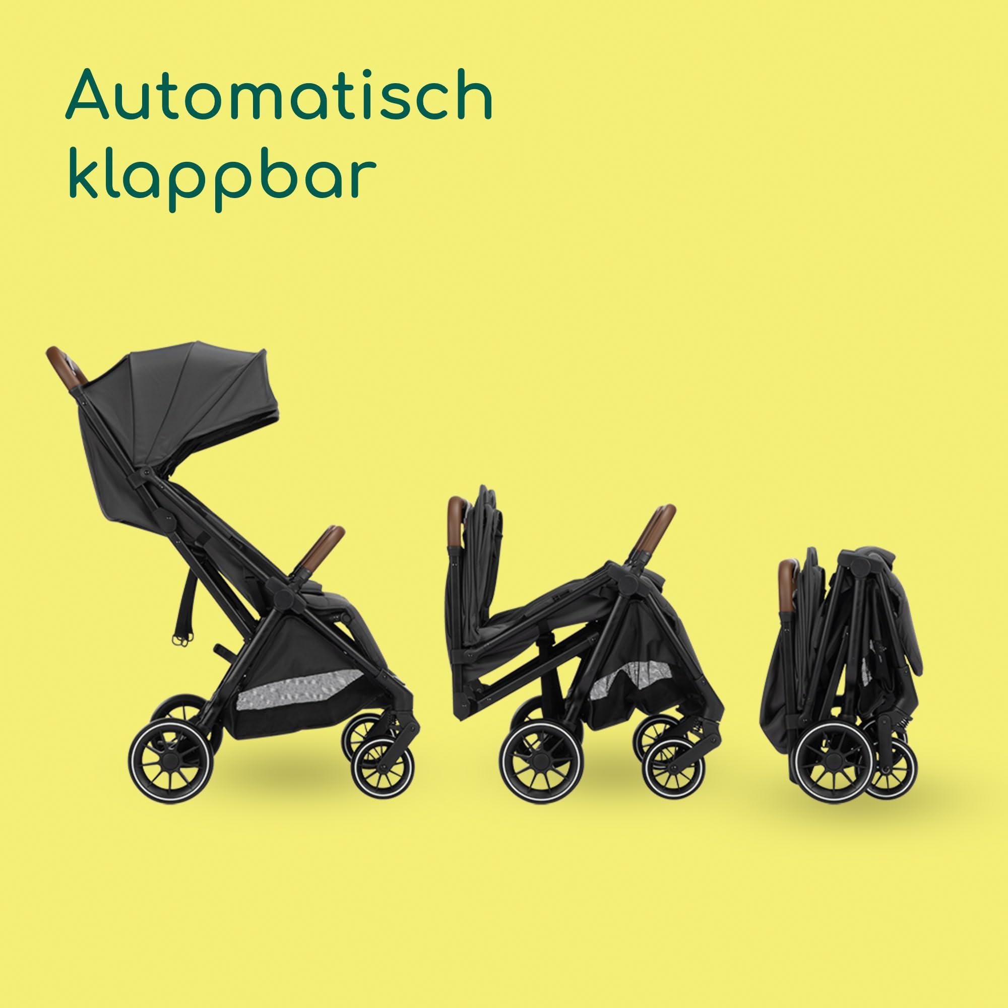 Bebeconfort Mane Duo Geschwisterwagen | Autom. Klappsystem & Liegeposition | Bis 22 kg