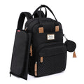 RUVALINO Baby Wickelrucksack Schwarz | Mit Wickelauflage & Schnullerhalter