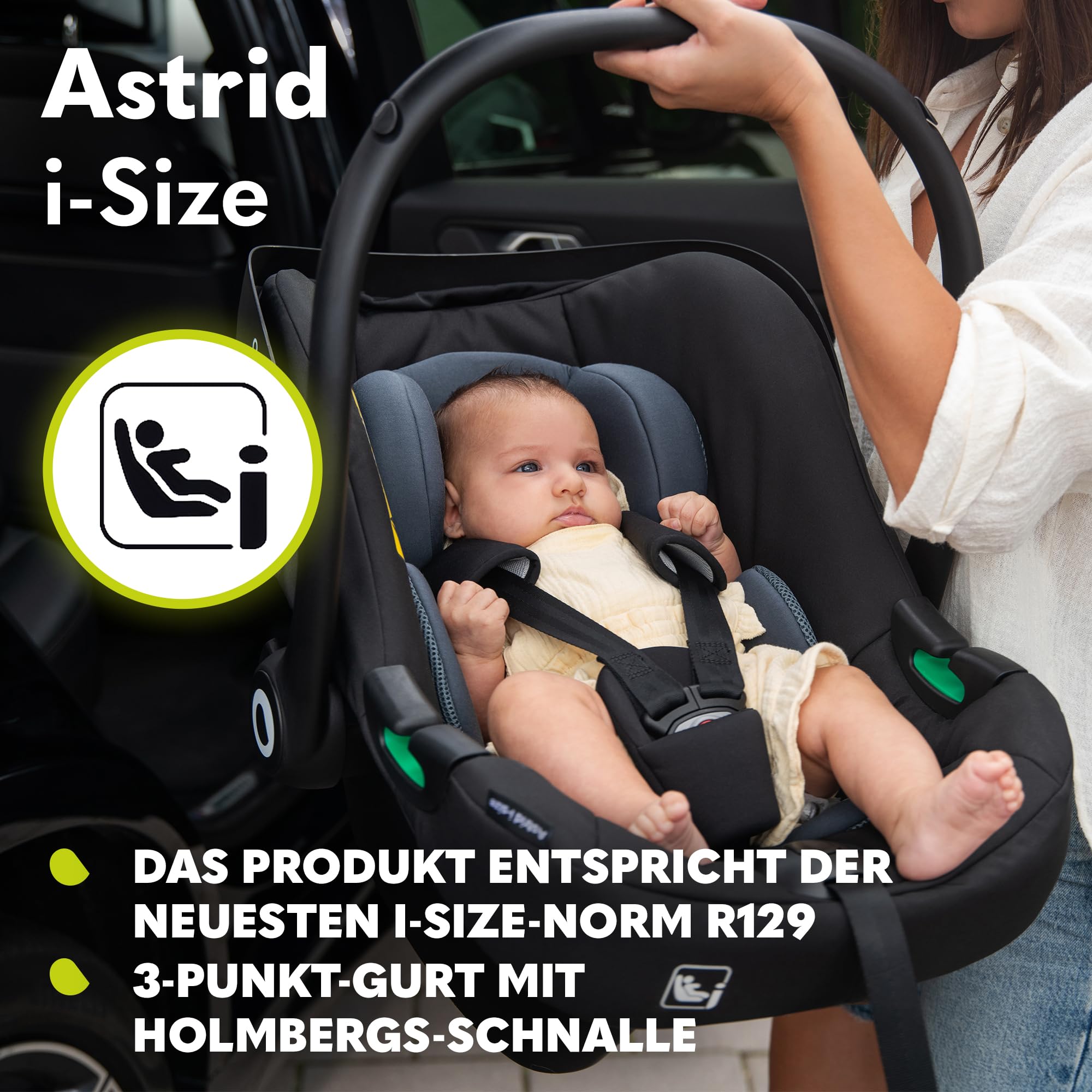 Lionelo ASTRID i-Size Babyschale | Reboarder mit Dri-Seat & Seitenschutz (40–87 cm)