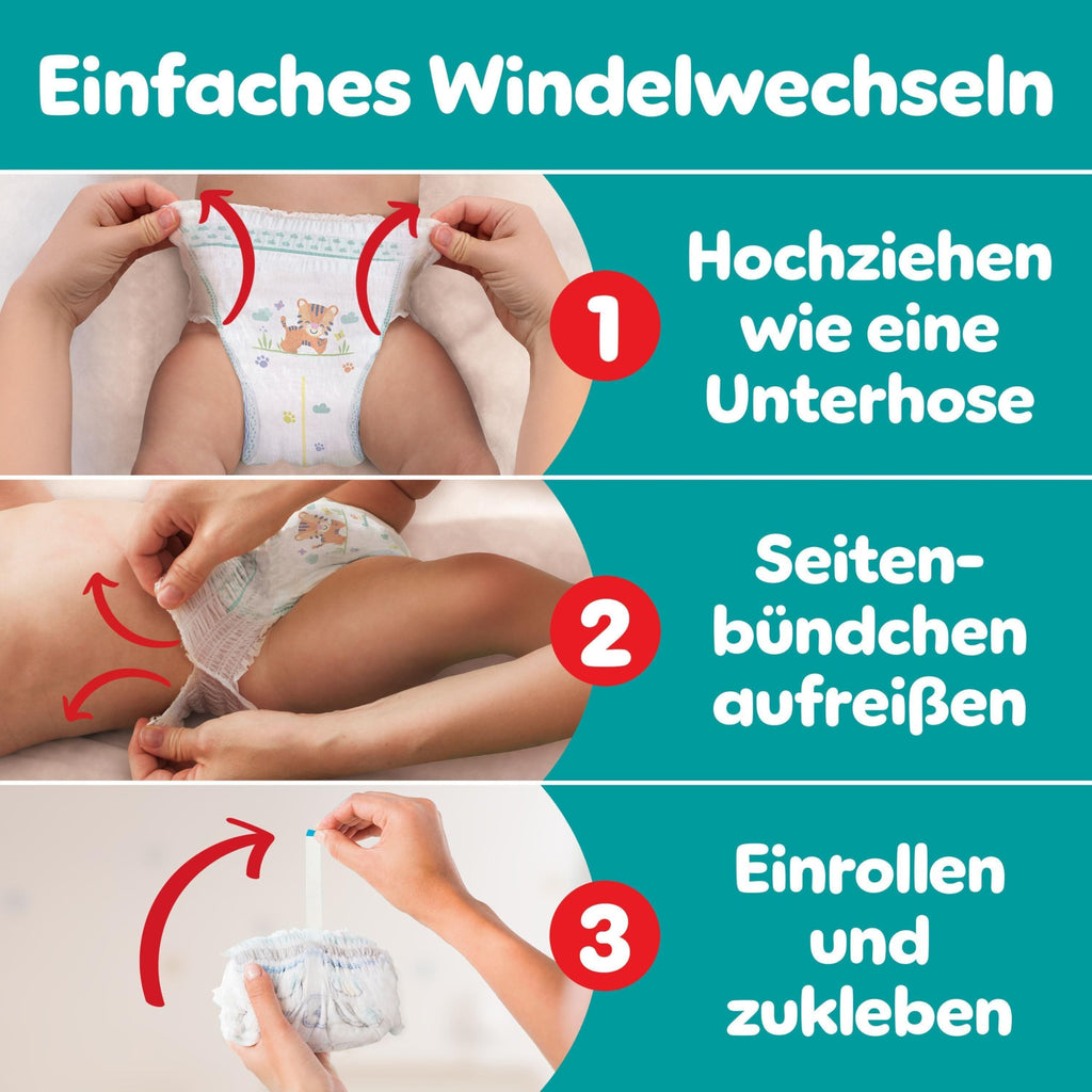 Pampers Baby-Dry Pants Größe 5, 180 Stück, 11-17 kg, 360°