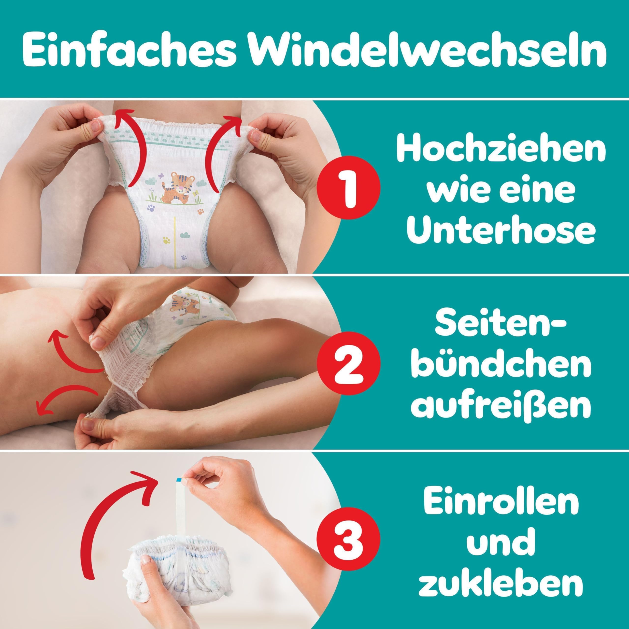 Pampers Baby-Dry Pants Größe 5, 180 Stück, 11-17 kg, 360°