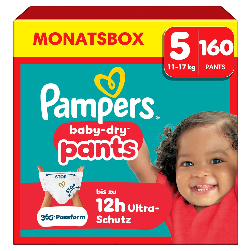 Pampers Baby-Dry Pants Größe 5, 160 Stück, 11kg-17kg