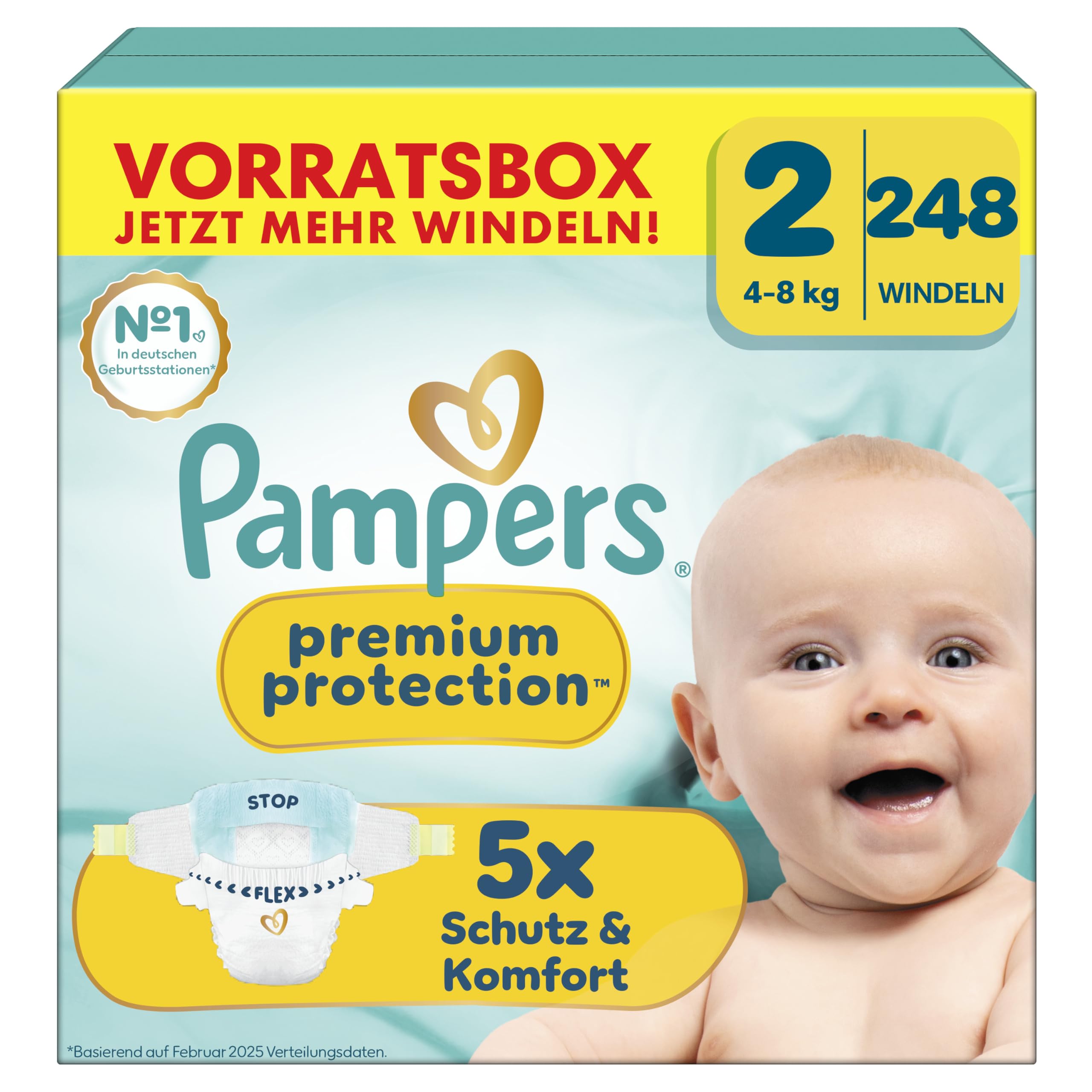 Pampers Premium Protection Gr.  2 (248 Stk.) – 4-8 kg | Jahresvorrat
