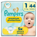 Pampers Premium Protection Größe 1, 44 Windeln, 2kg-5kg