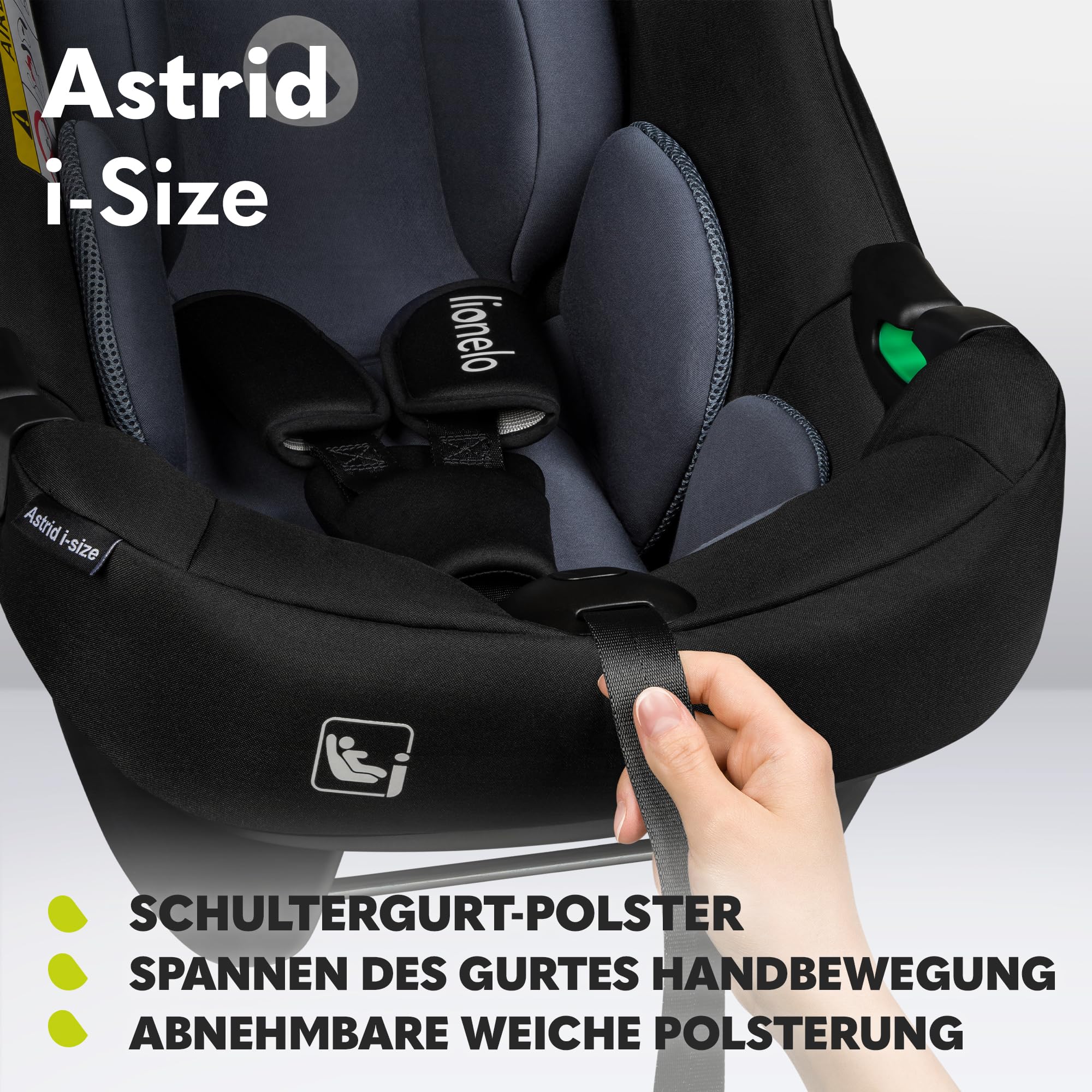 Lionelo ASTRID i-Size Babyschale | Reboarder mit Dri-Seat & Seitenschutz (40–87 cm)