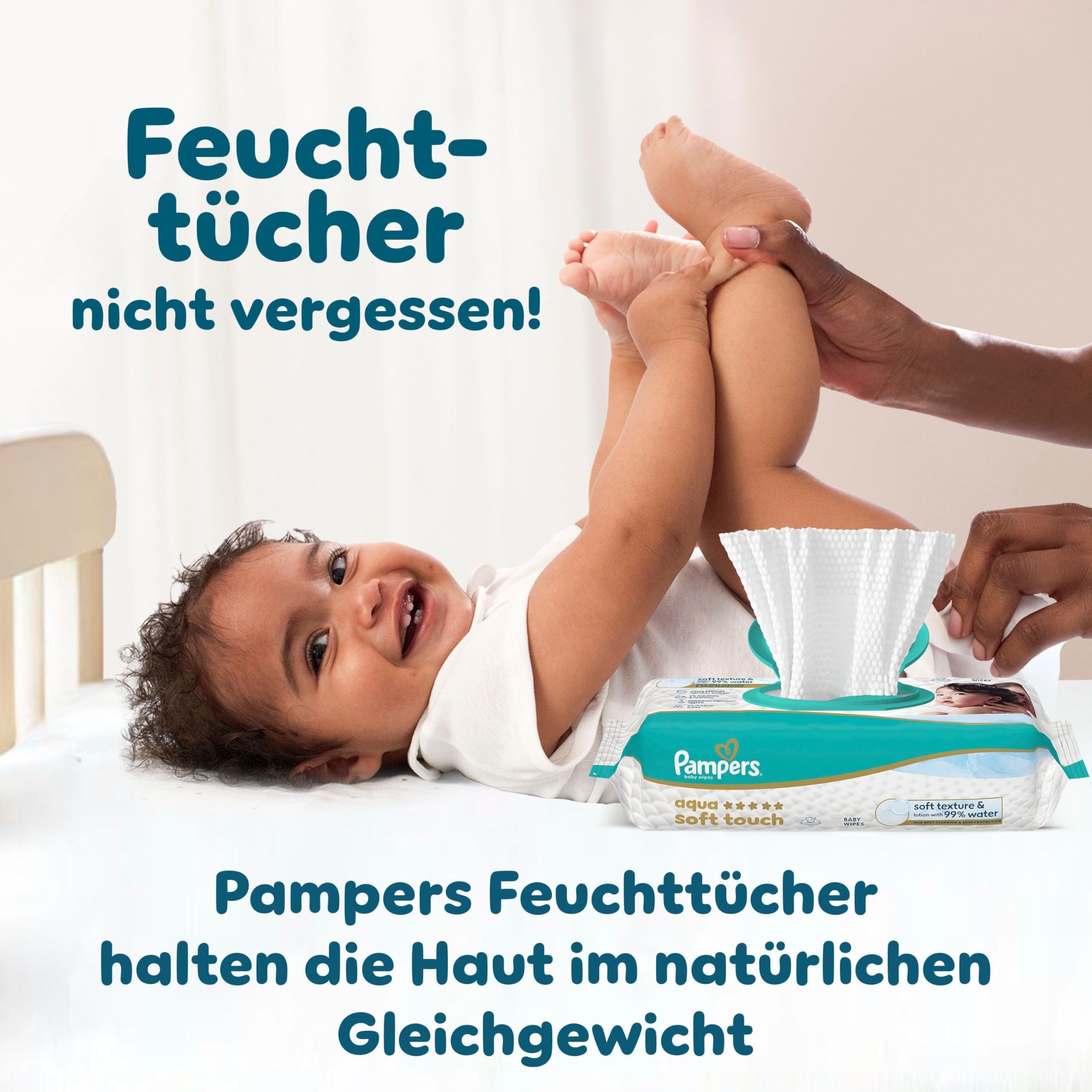 Pampers Premium Protection Größe 3, 222 Windeln (6-10 kg) – Jahresvorrat