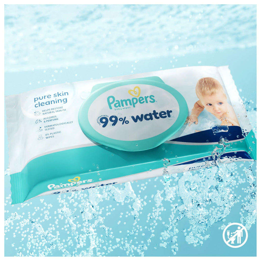 Pampers 99% Water Feuchttücher (1080 Stk.) – 18x60 | Jahresvorrat