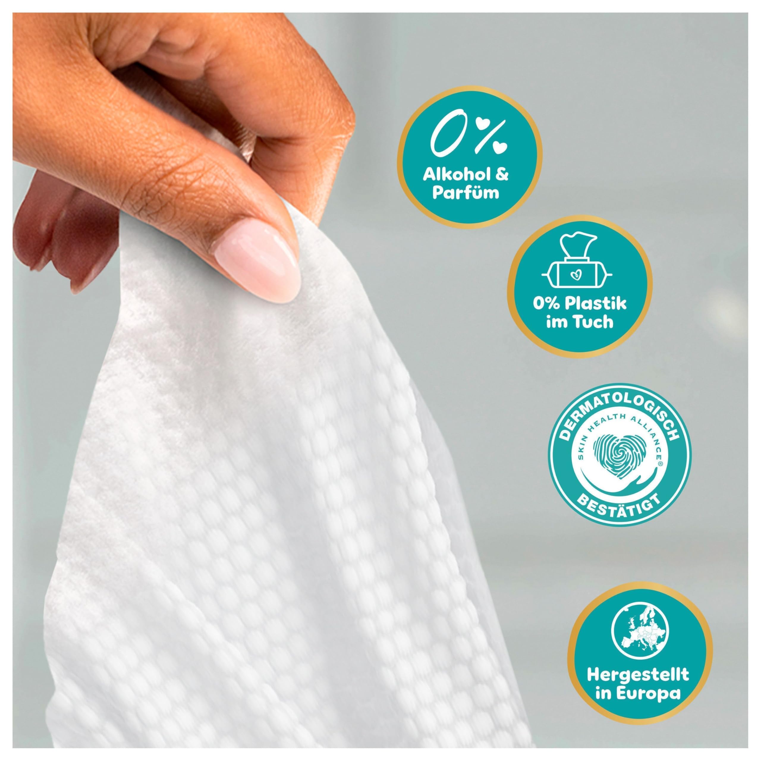Pampers Aqua Soft Touch Feuchttücher (864 Stk.) – 18x48 | 99% Wasser